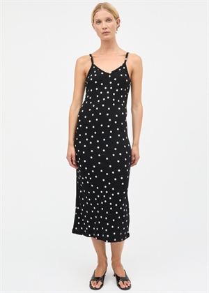 Delkissa 2x2 cotton aop kjole Dot Aop Black Mads Nørgaard 